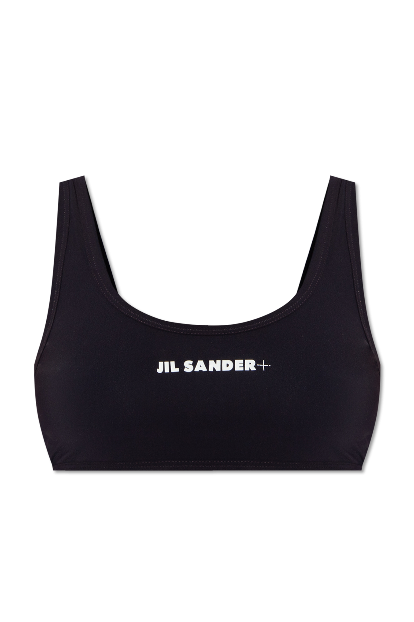 【JIL SANDER】Plus Logo Swim Bikini Black Jil Sander+ Bikini Top With Logo In Black | ModeSens